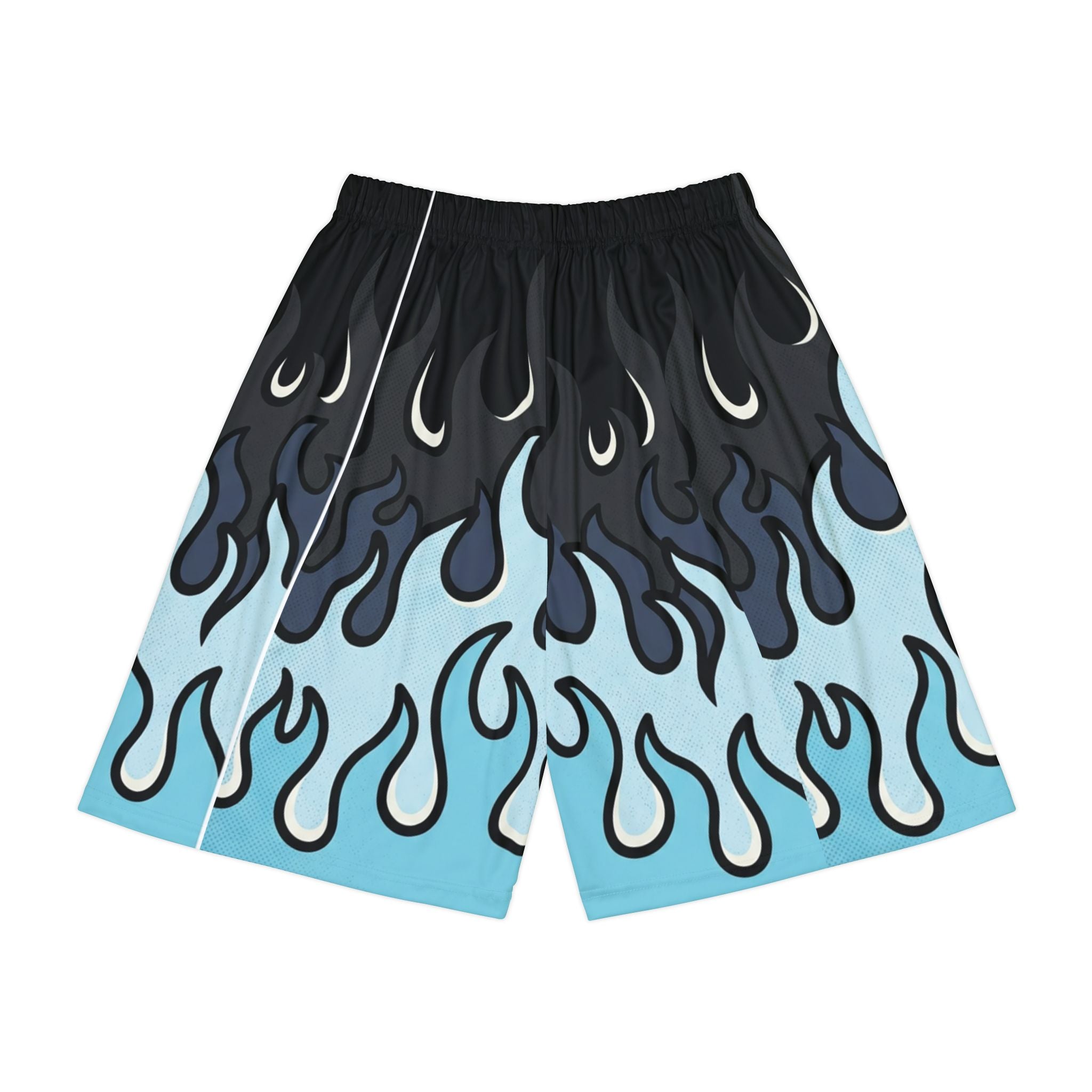 “Limitless” Flame Basketball Shorts (Blue/Black)