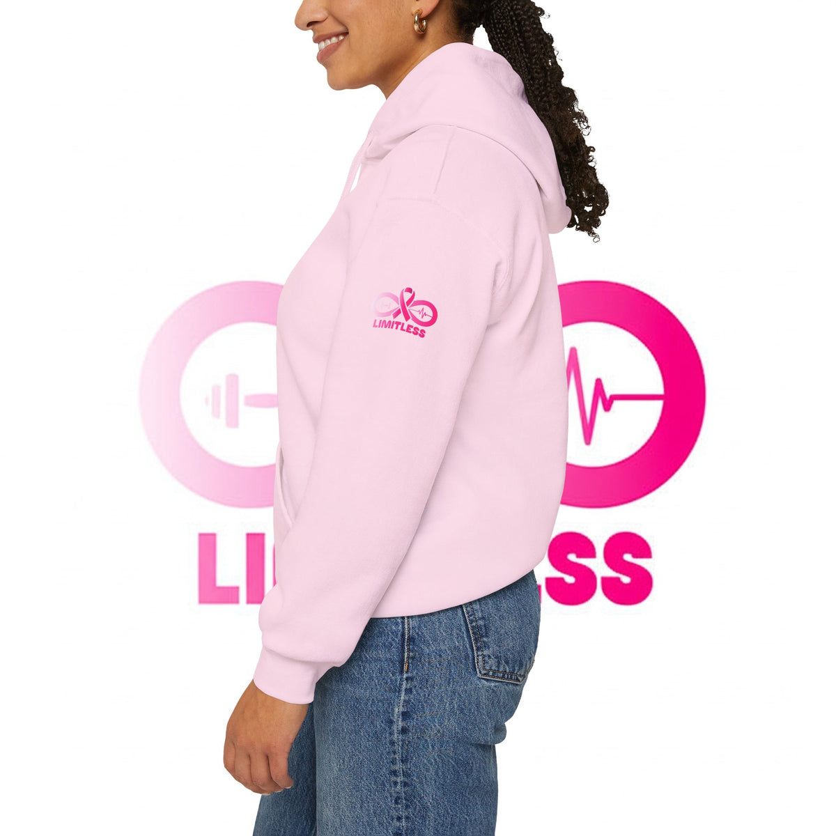 “Limitless” Breast Cancer Awareness Unisex Hooded Sweatshirt