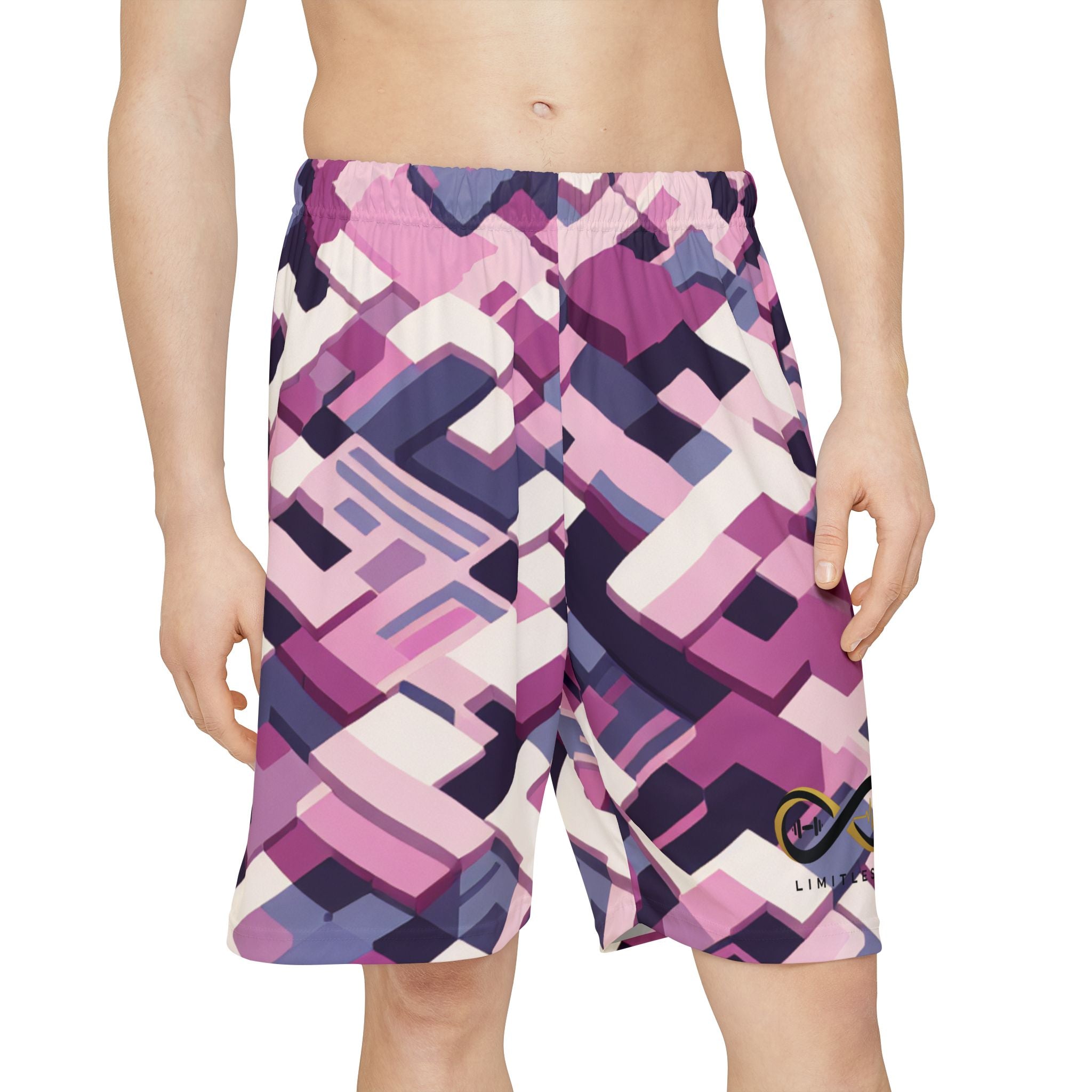 “Limitless” Digital Basketball Shorts (Pink)