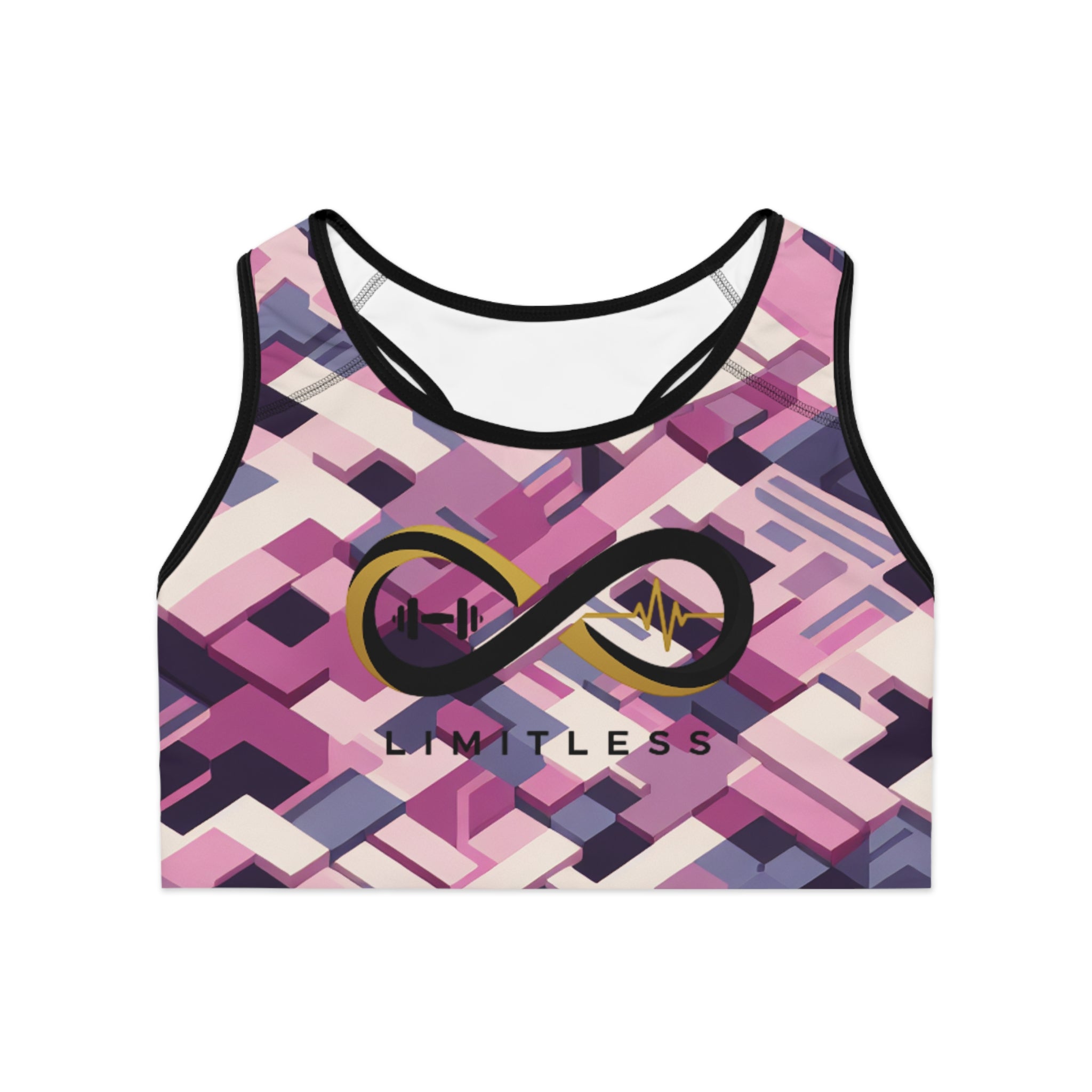 “Limitless” Digital Sports Bra (Pink)