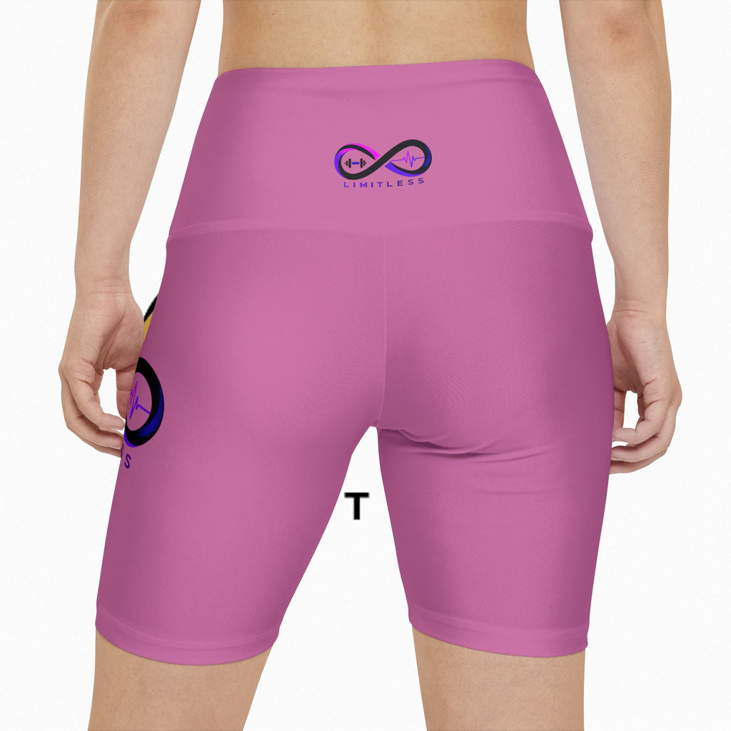 “Limitless” High-Waisted Shorts (Pink)