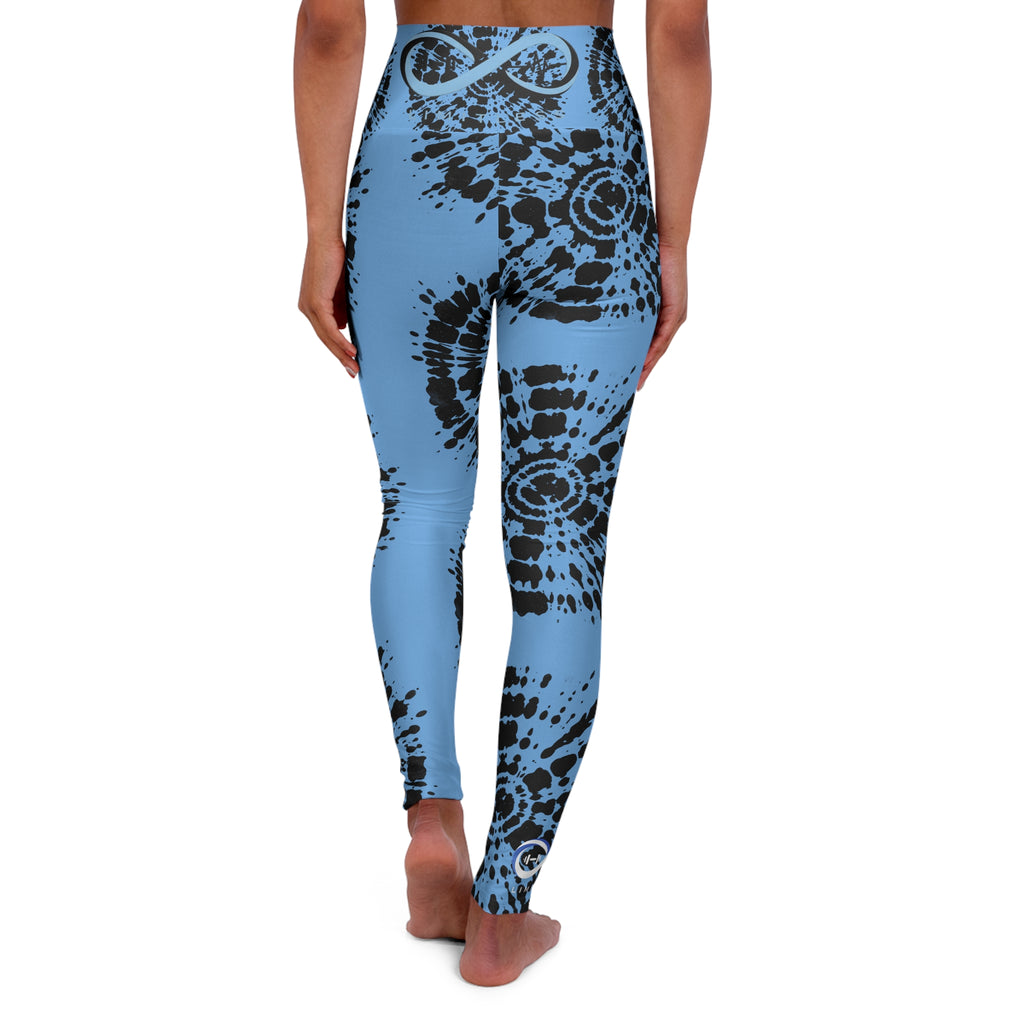 “Limitless” High Waisted Leggings (Light Blue Tie Dye)