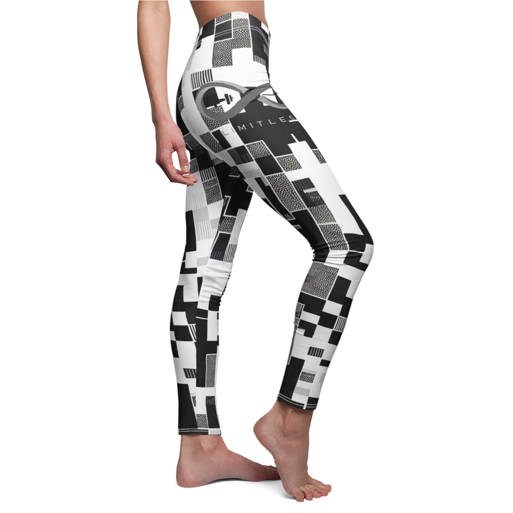 “Limitless” Digital Women's Leggings (Black & White)