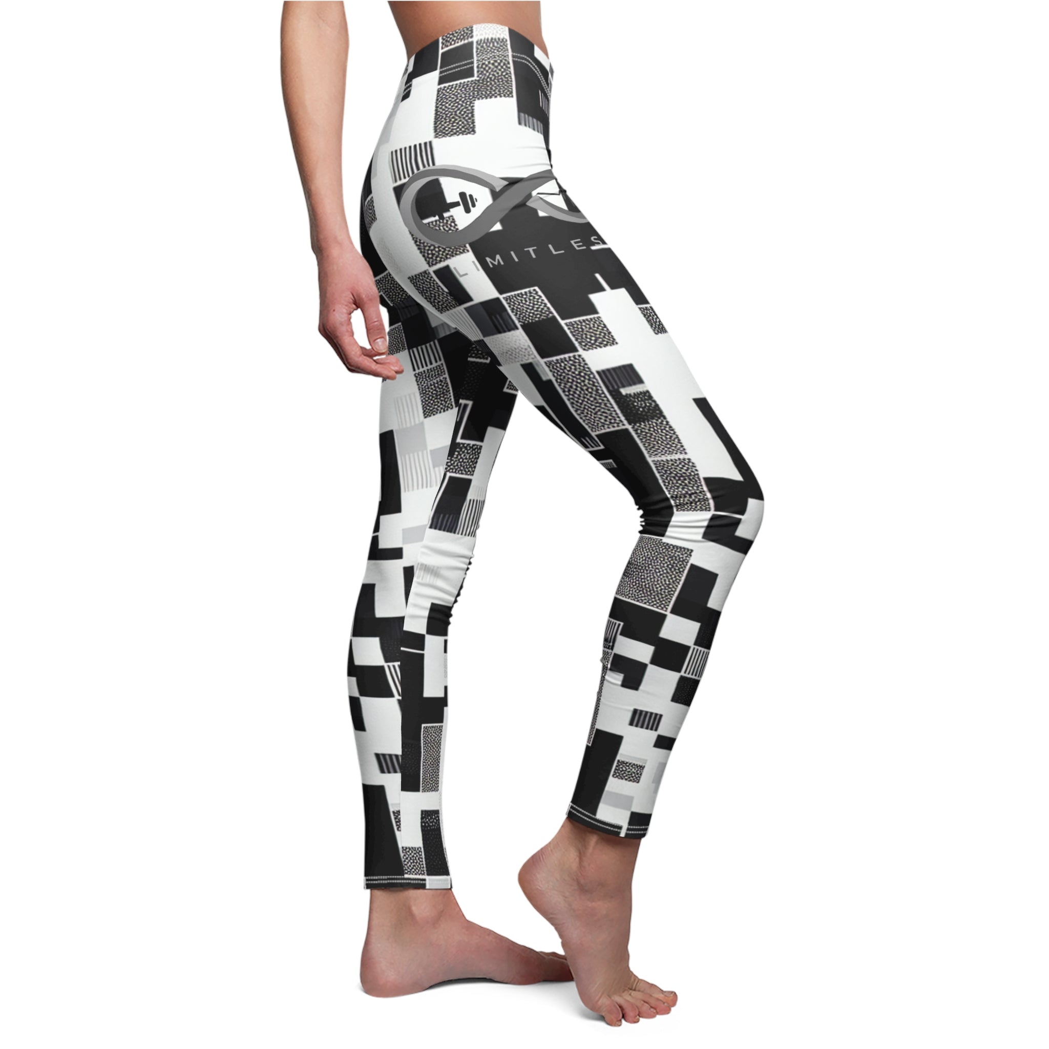 “Limitless” Digital Women's Leggings (Black & White)