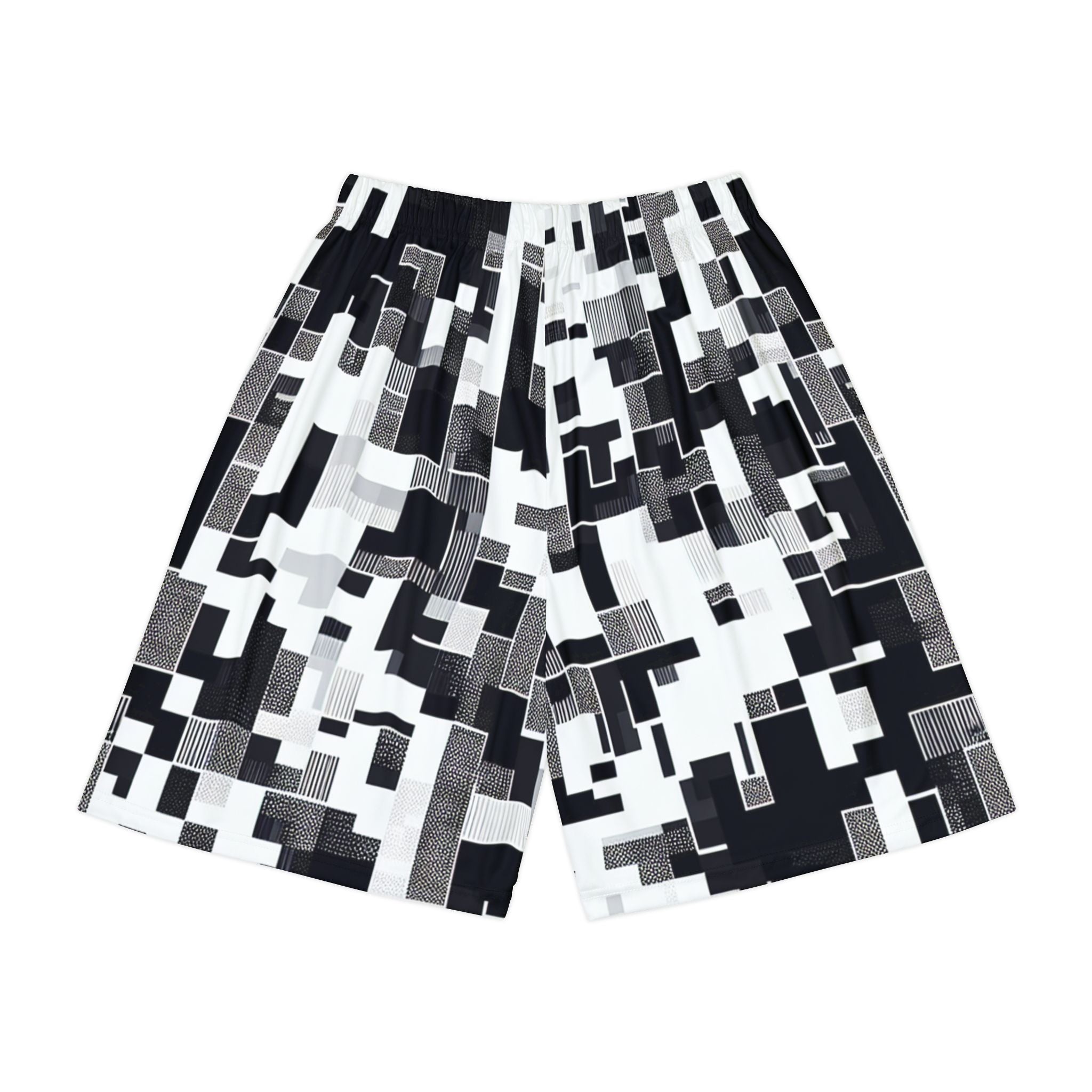 “Limitless” Digital Basketball Shorts (Black & White)