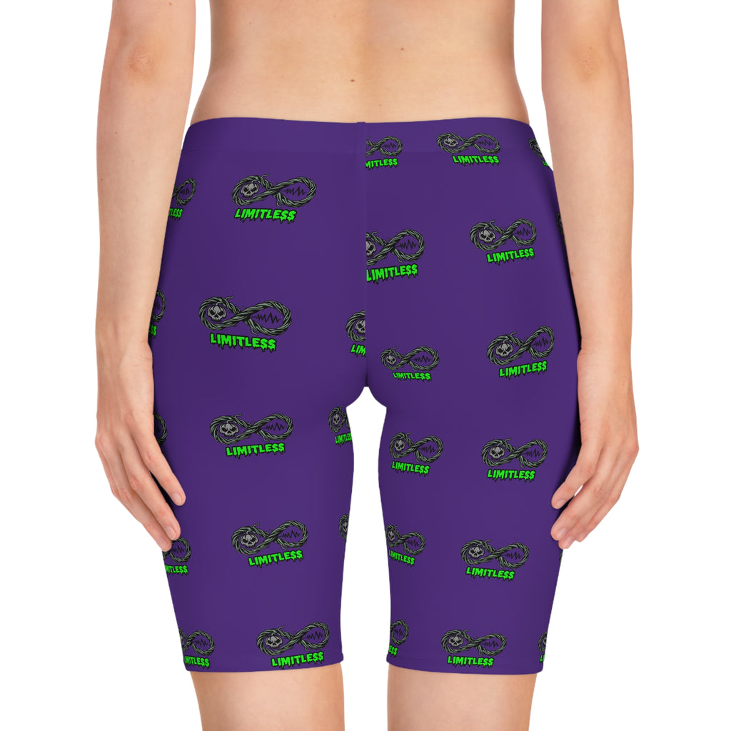 “Limitless” Halloween Women's Bike Shorts (Purple)