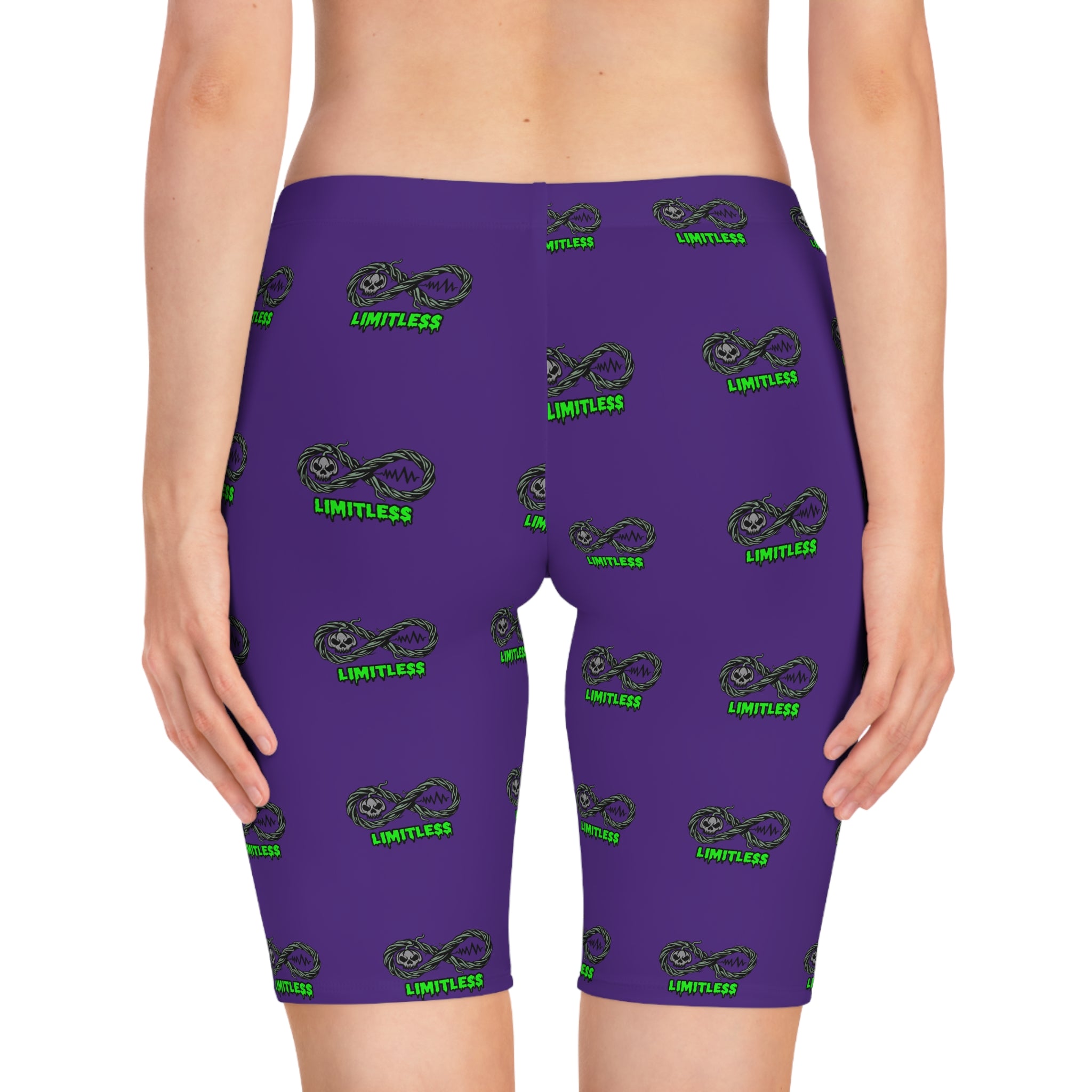 “Limitless” Halloween Women's Bike Shorts (Purple)