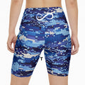 “Limitless” High-Waisted Digital Shorts (Blue)