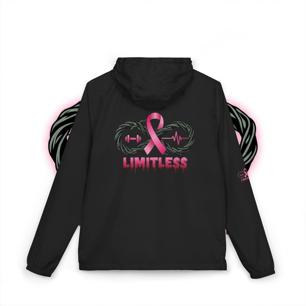 “Limitless” Breast Cancerween Unisex Windbreaker