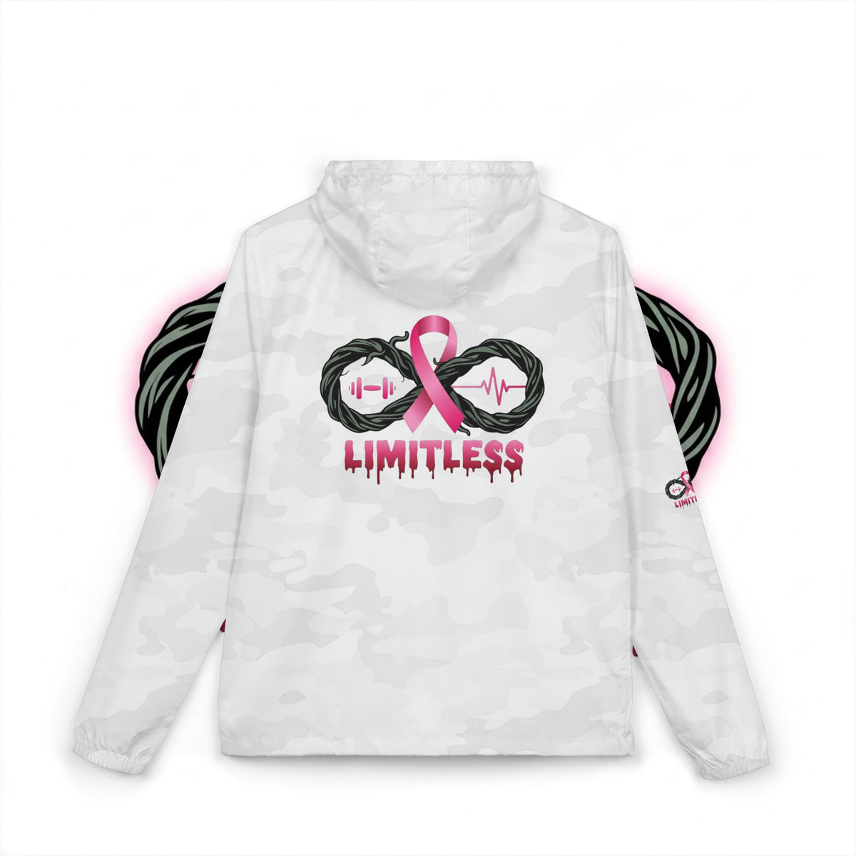 “Limitless” Breast Cancerween Unisex Windbreaker