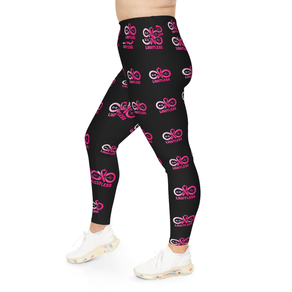 “Limitless” More to Love “Breast Cancer Awareness” Leggings (Black)