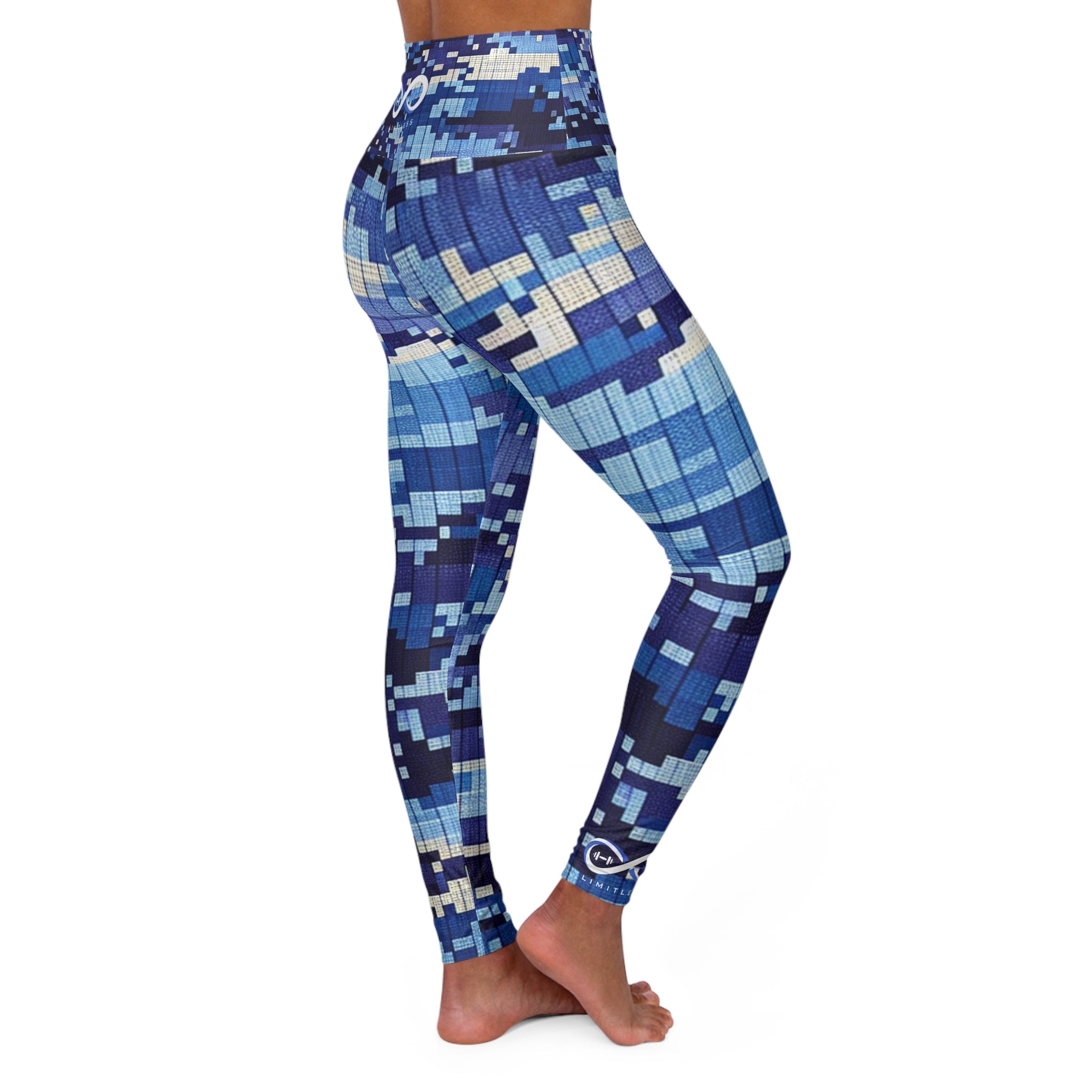“Limitless” Camo High-Waisted Leggings (Blue)