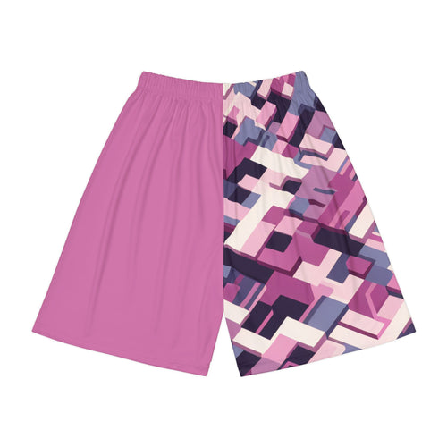 “Limitless” 50/50 Basketball Shorts (Pink)