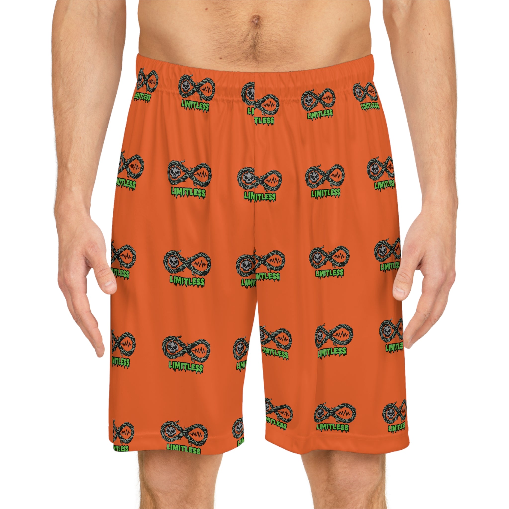 “Limitless” Halloween Basketball Shorts (Orange)