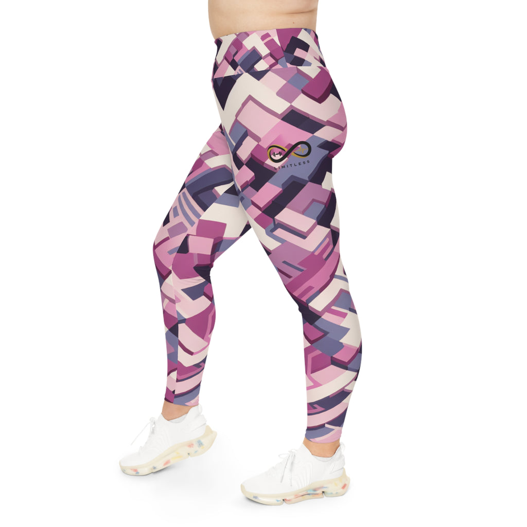 “Limitless” Digital More to Love Leggings (Pink)