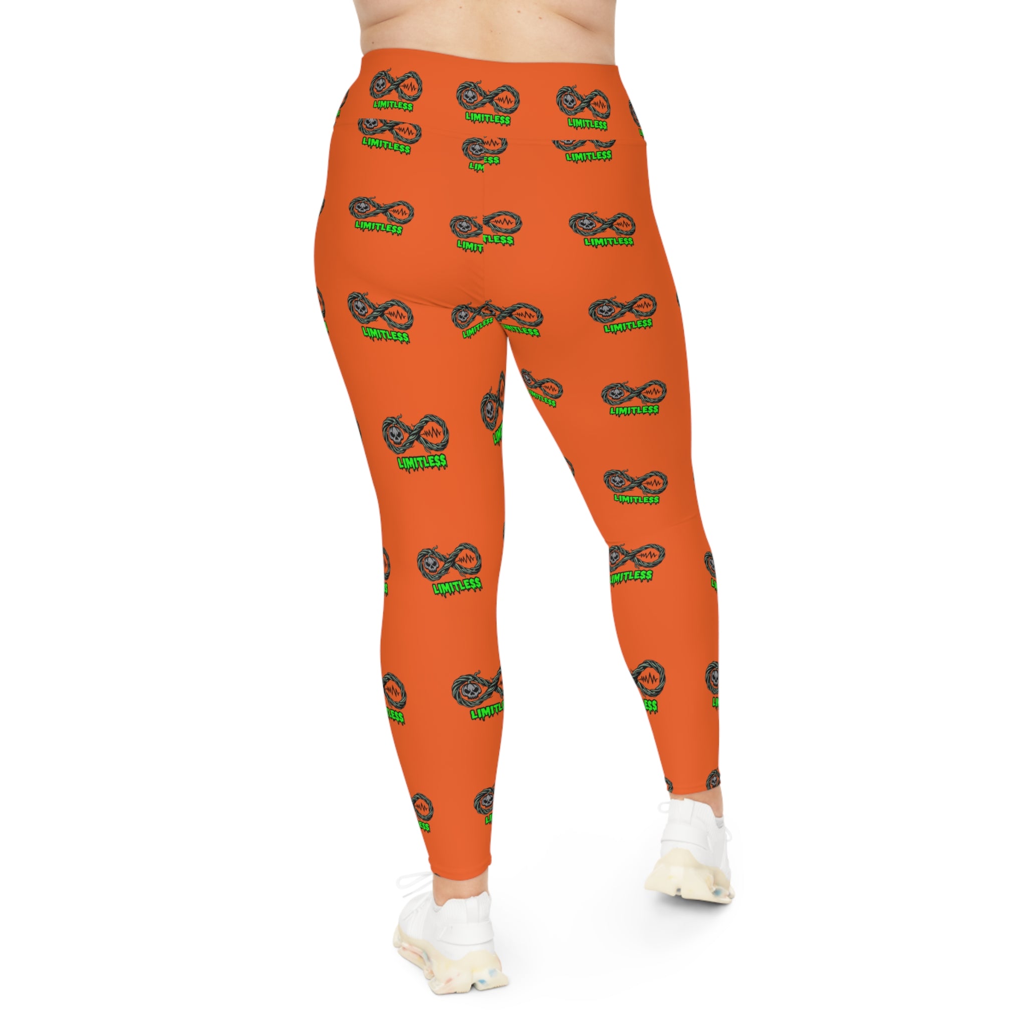 “Limitless” More to Love Halloween Leggings (Orange)