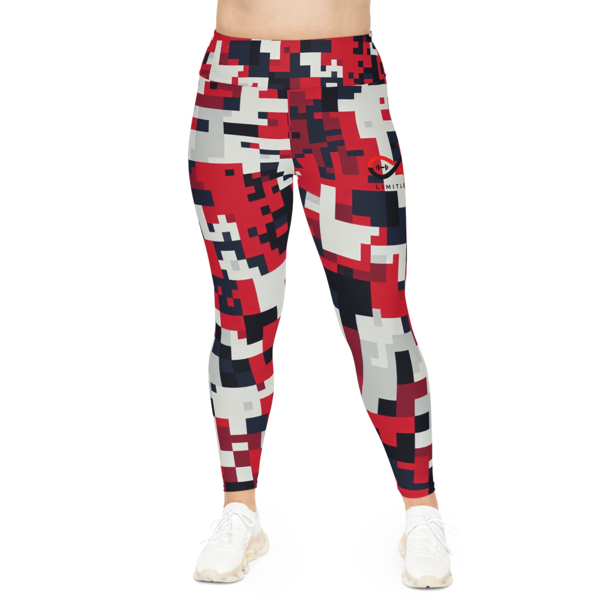 “Limitless” Digital More to Love Leggings (Red)