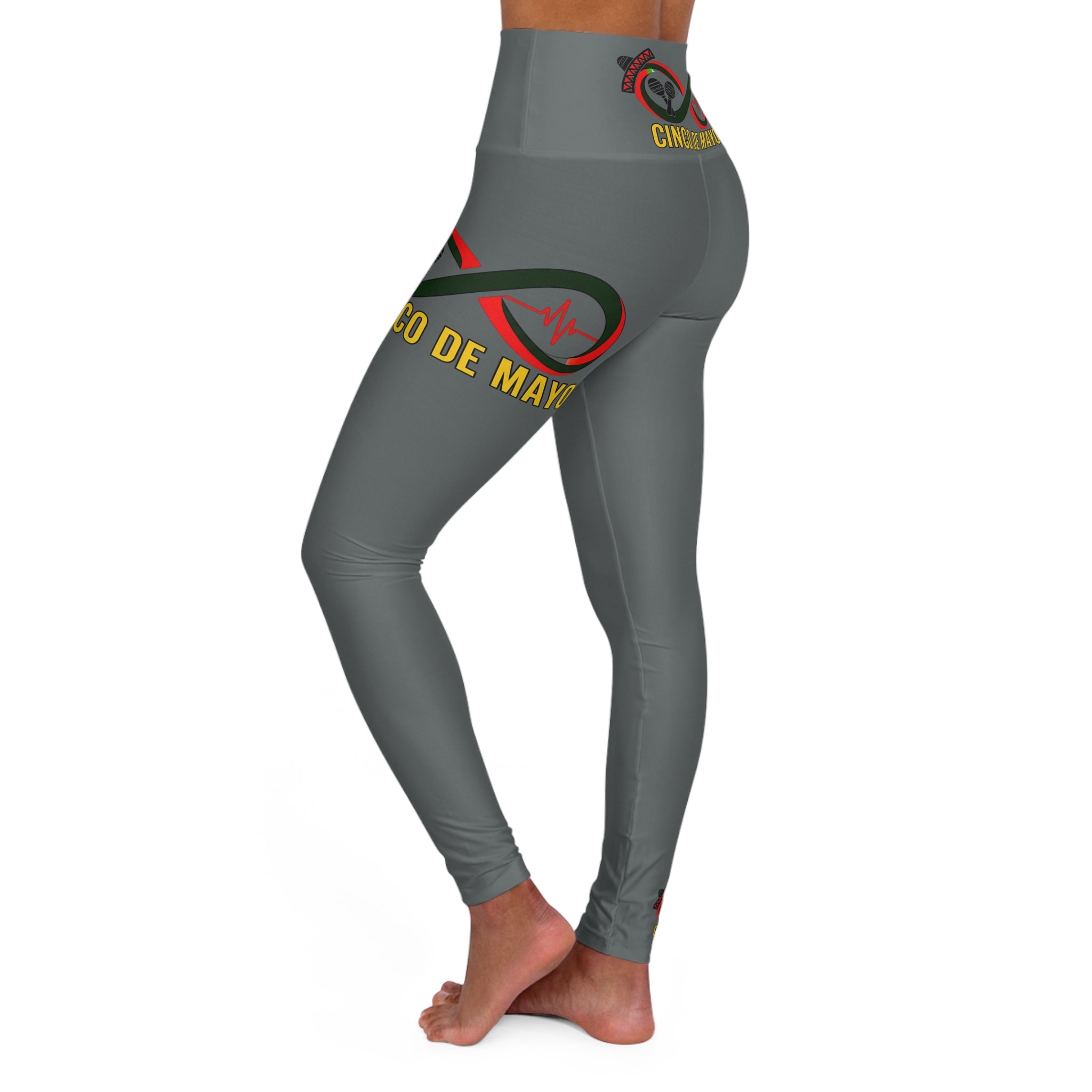 “Limitless” Cinco De Mayo High Waisted Yoga Leggings (Grey)