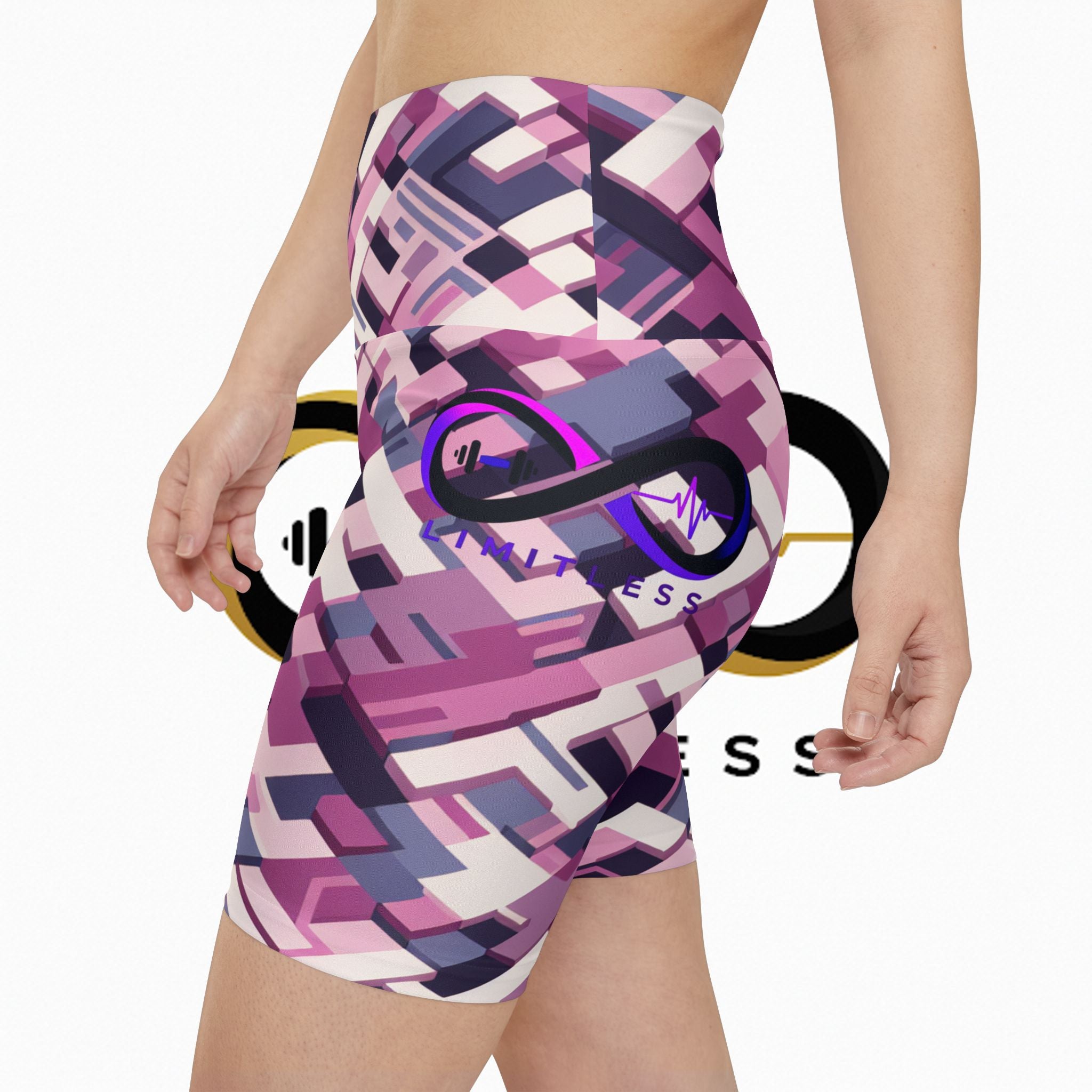 “Limitless” Digital Women's Shorts (Pink)