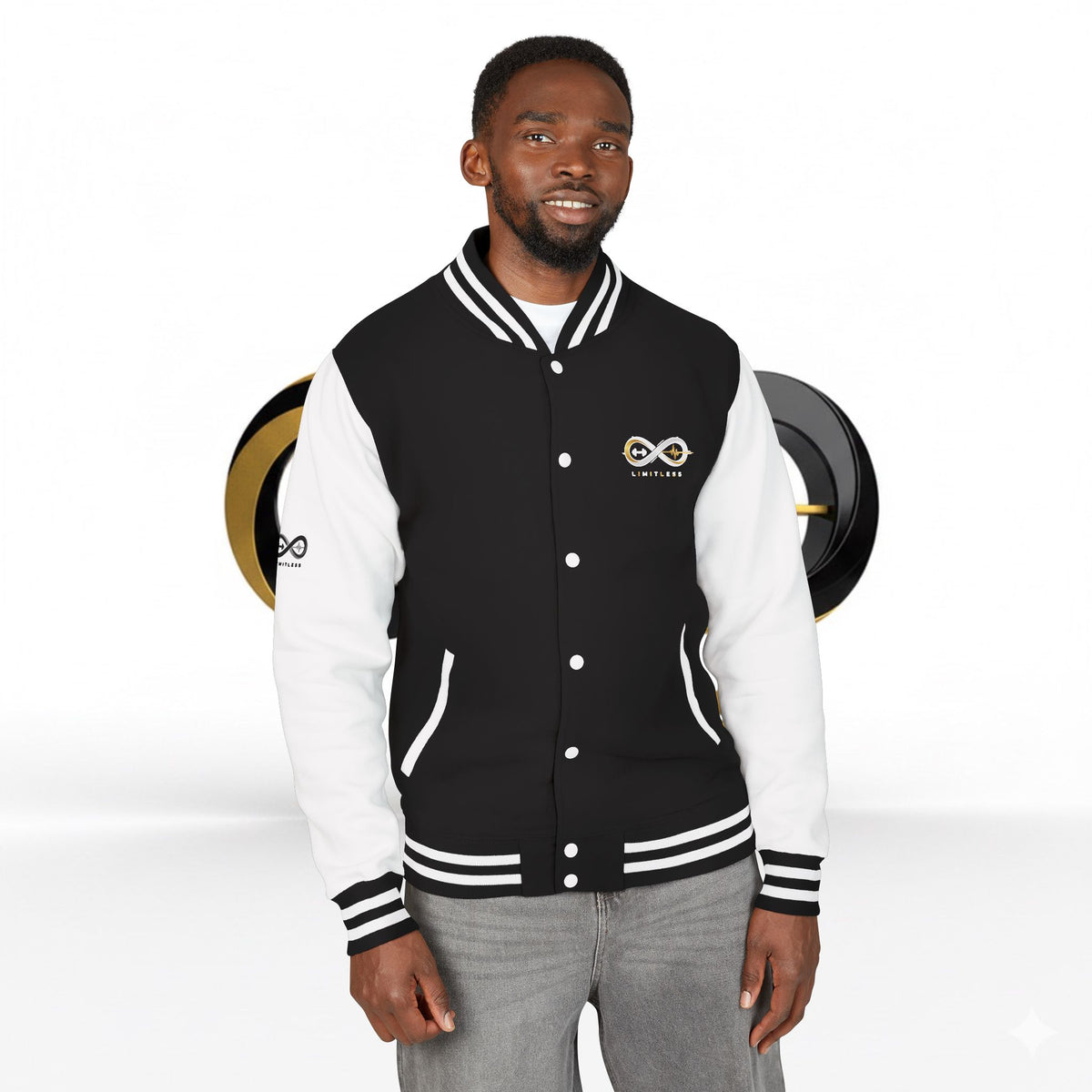 “Limitless” Unisex Heavyweight Letterman Jacket