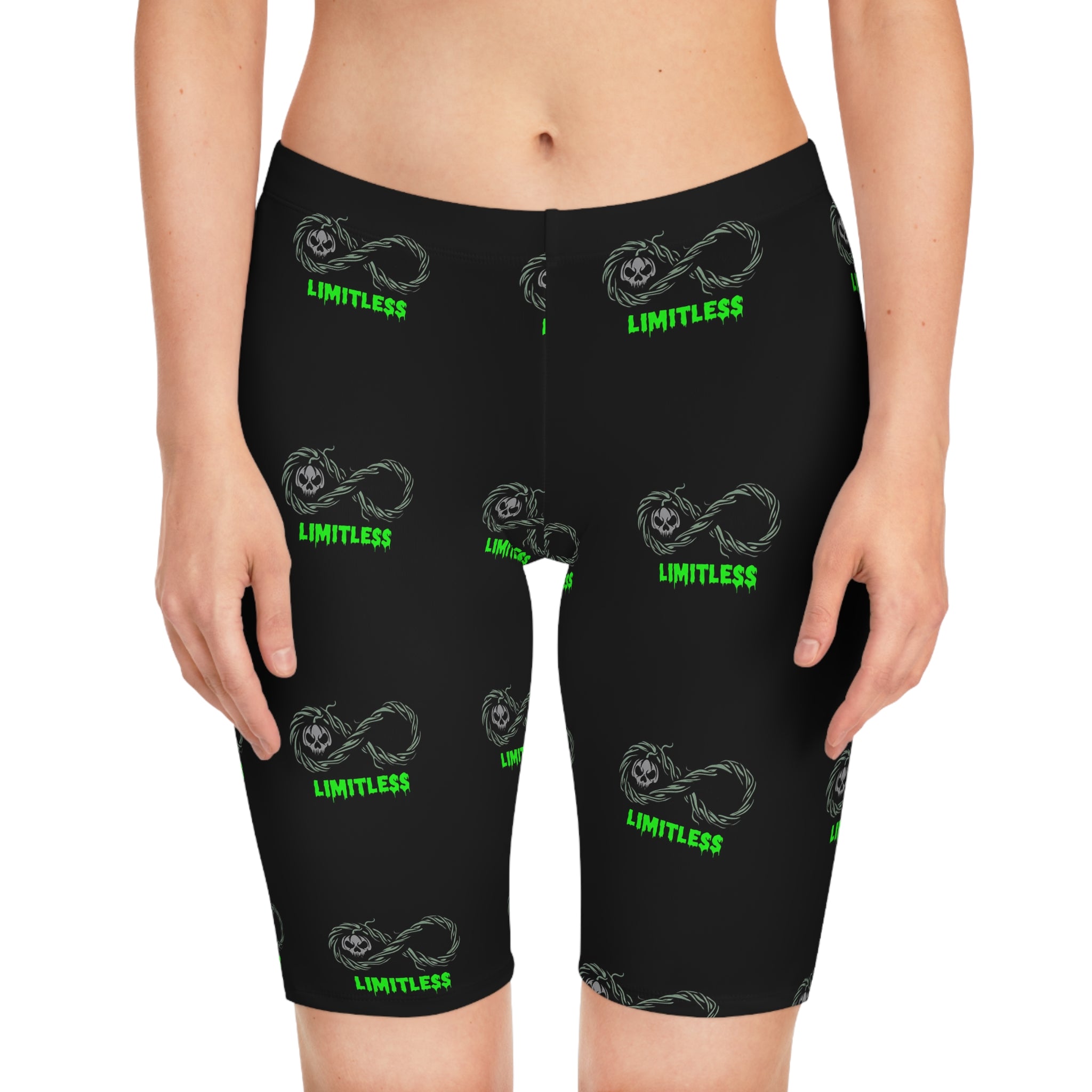 “Limitless” Halloween Women's Bike Shorts (Black)