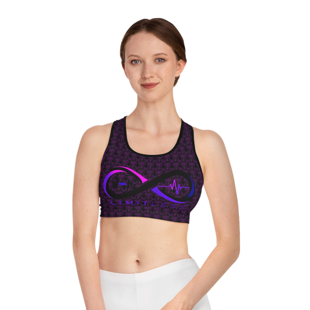 “Limitless” Diamond Sports Bra (Purple)
