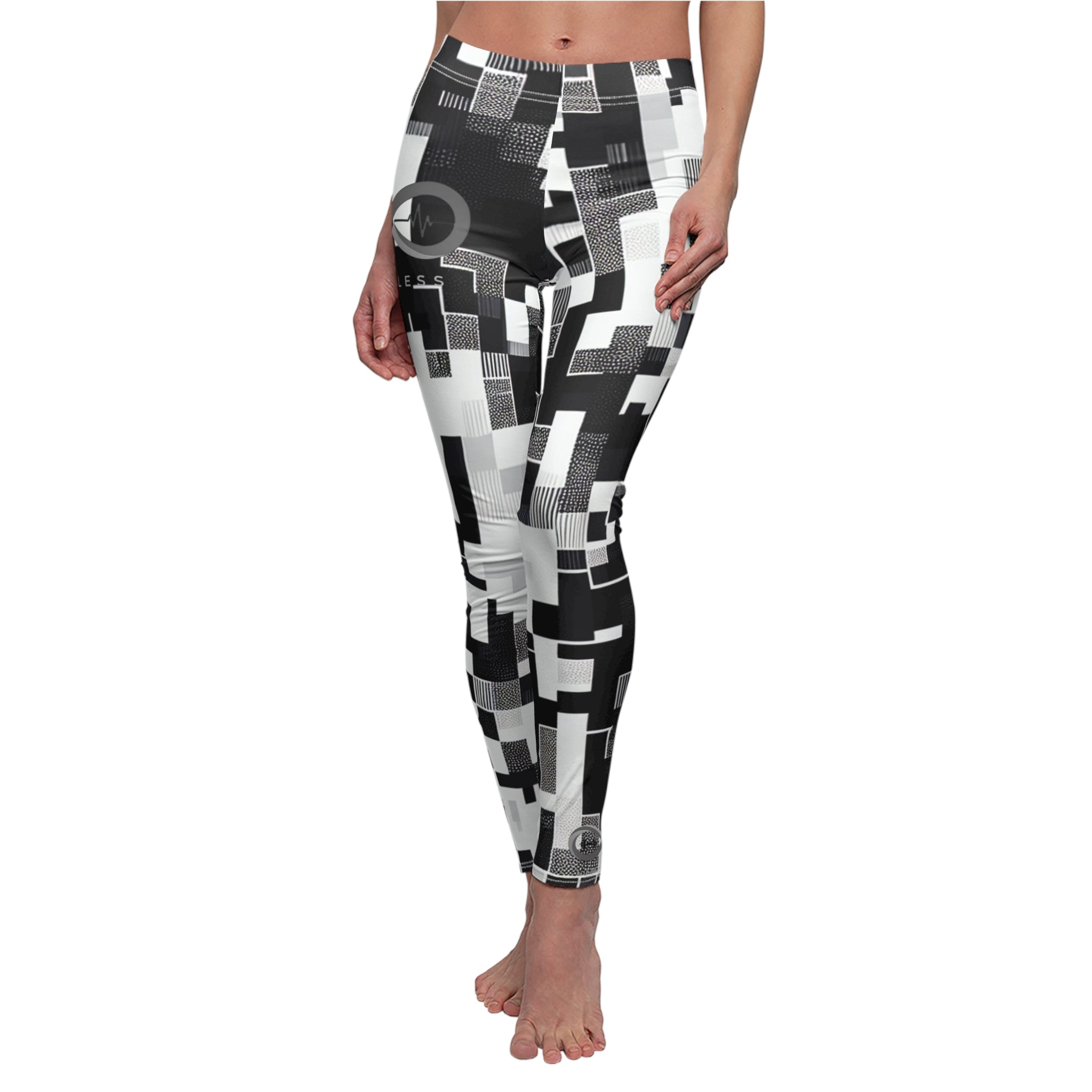 “Limitless” Digital Women's Leggings (Black & White)