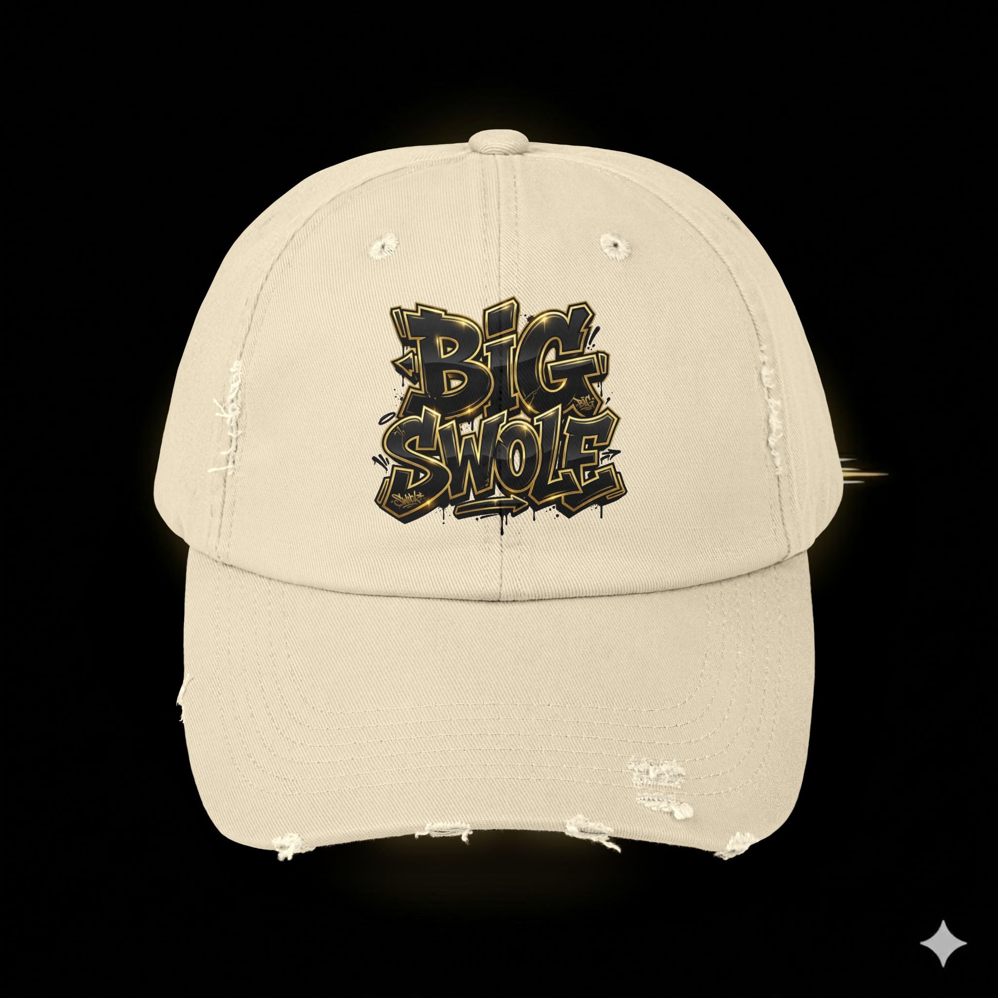 “Big Swole” Unisex Distressed Cap