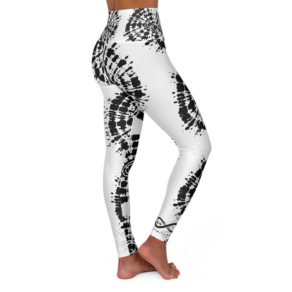 “Limitless” High Waisted Leggings (White Tie Dye)