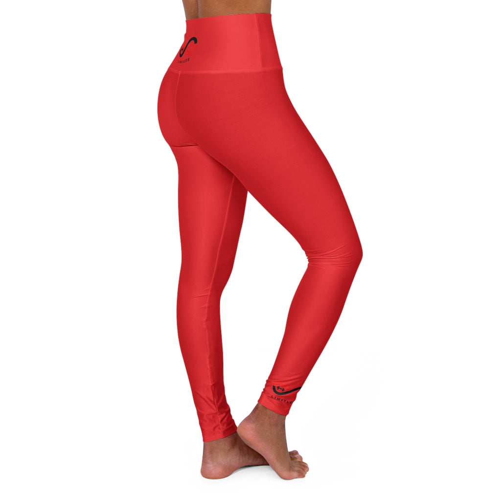 “Limitless” High-Waisted Leggings (Red)