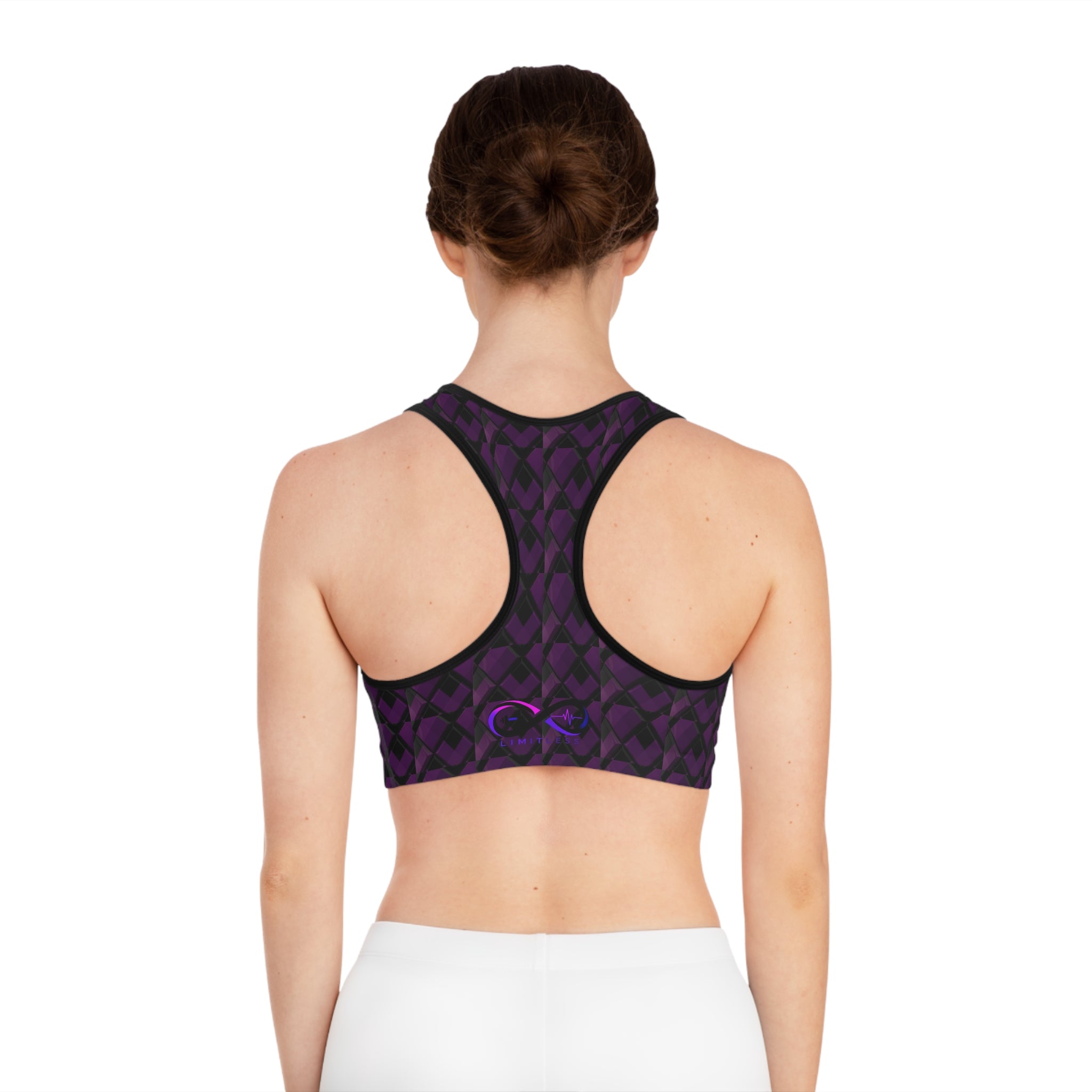 “Limitless” Diamond Sports Bra (Purple)