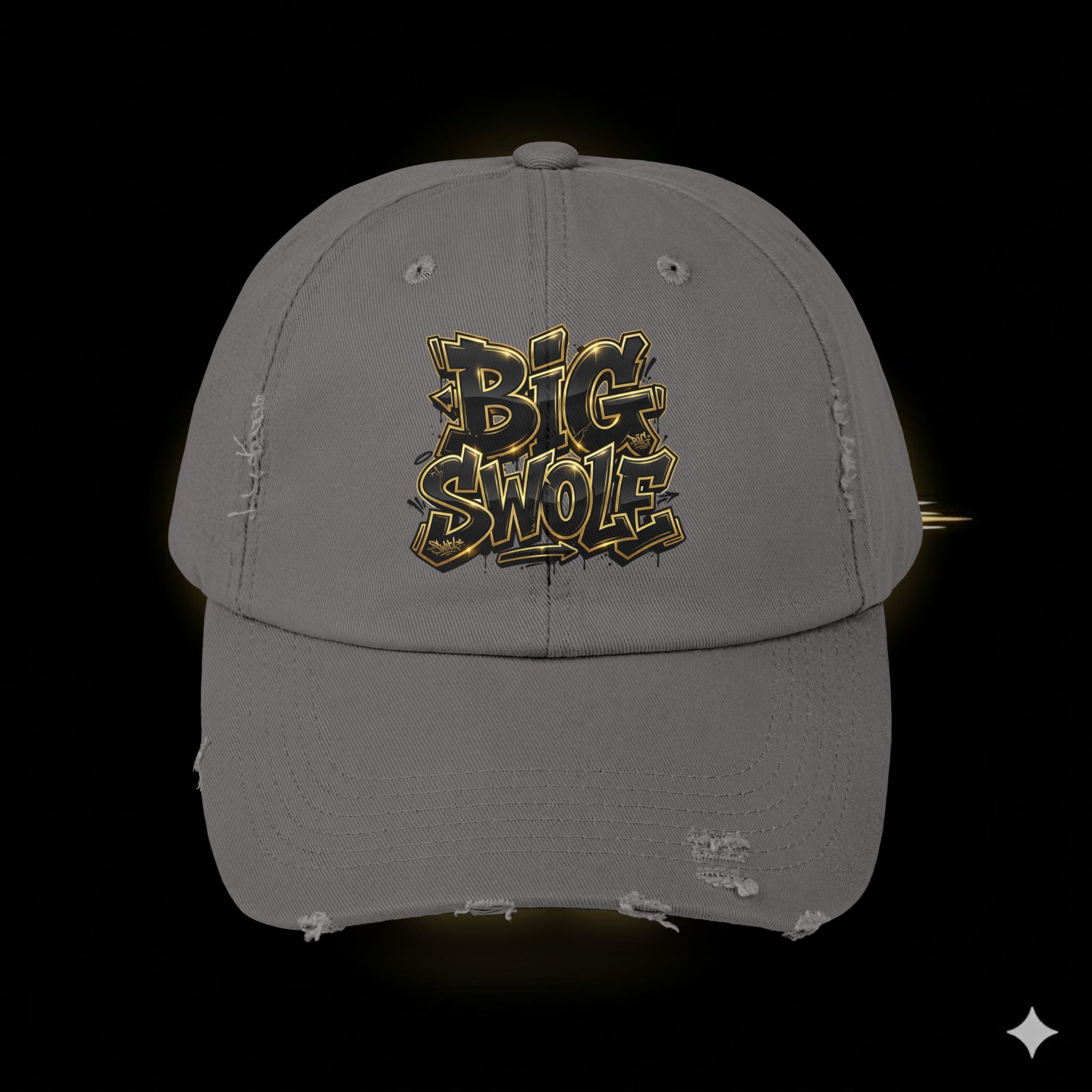 “Big Swole” Unisex Distressed Cap
