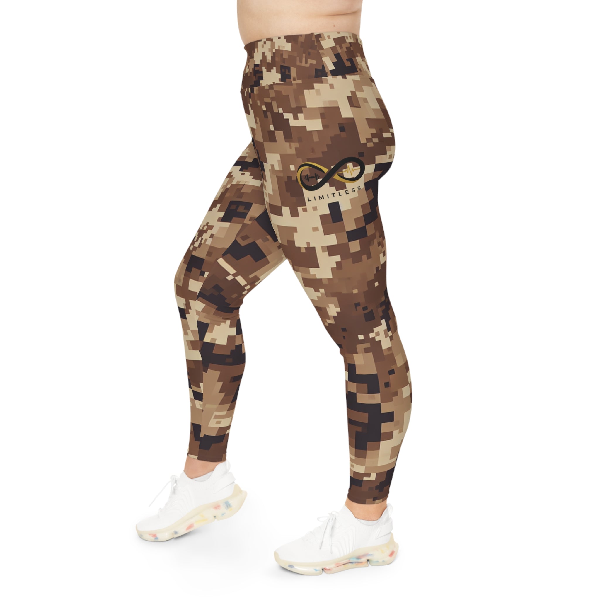 “Limitless” Camo More to Love Leggings (Brown)