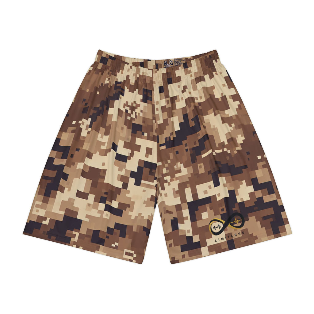 “Limitless” Camo Basketball Shorts (Brown)
