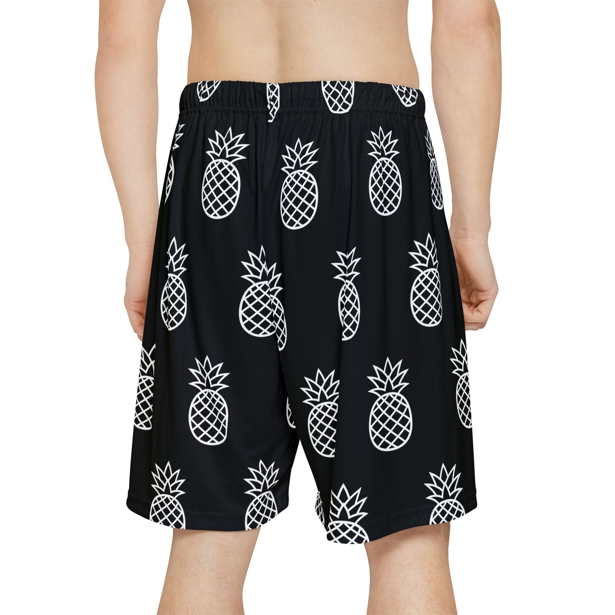 “Limitless” Pineapple Basketball Shorts (Black)