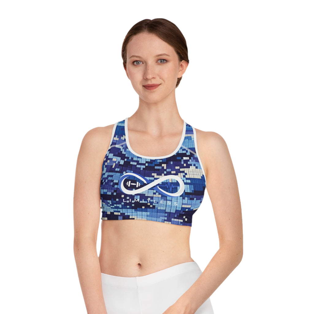 “Limitless” Camo Sports Bra (Blue)