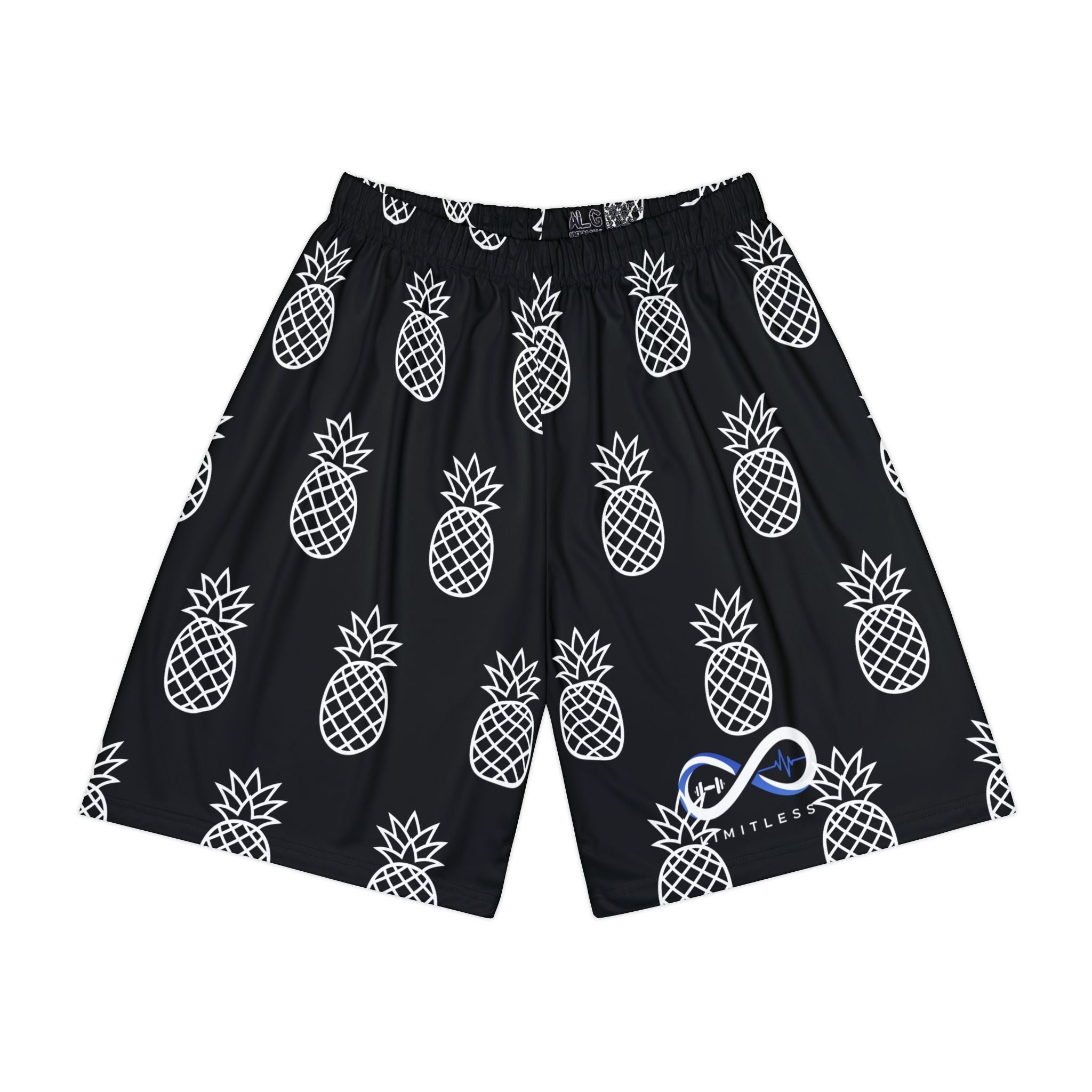 “Limitless” Pineapple Basketball Shorts (Black)