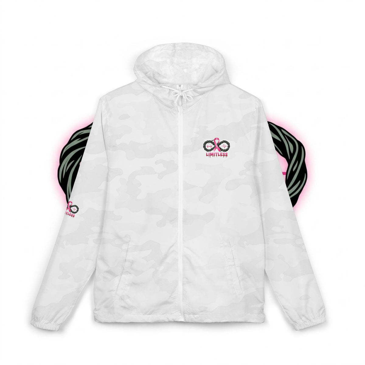 “Limitless” Breast Cancerween Unisex Windbreaker