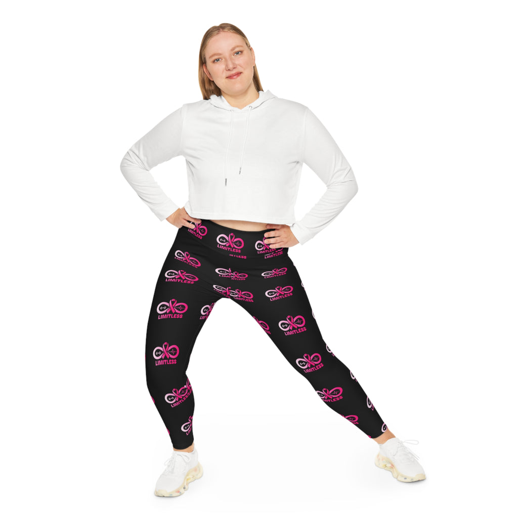 “Limitless” More to Love “Breast Cancer Awareness” Leggings (Black)