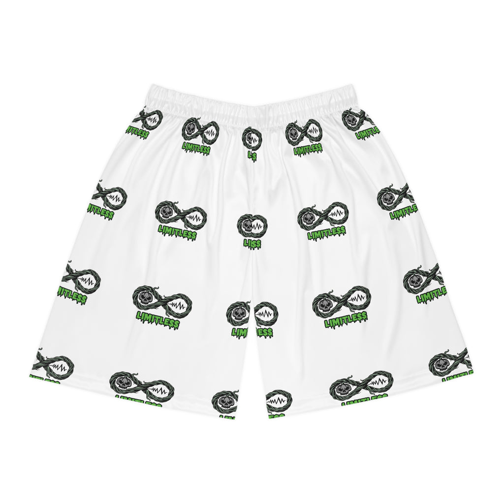 “Limitless” Halloween Basketball Shorts (White)