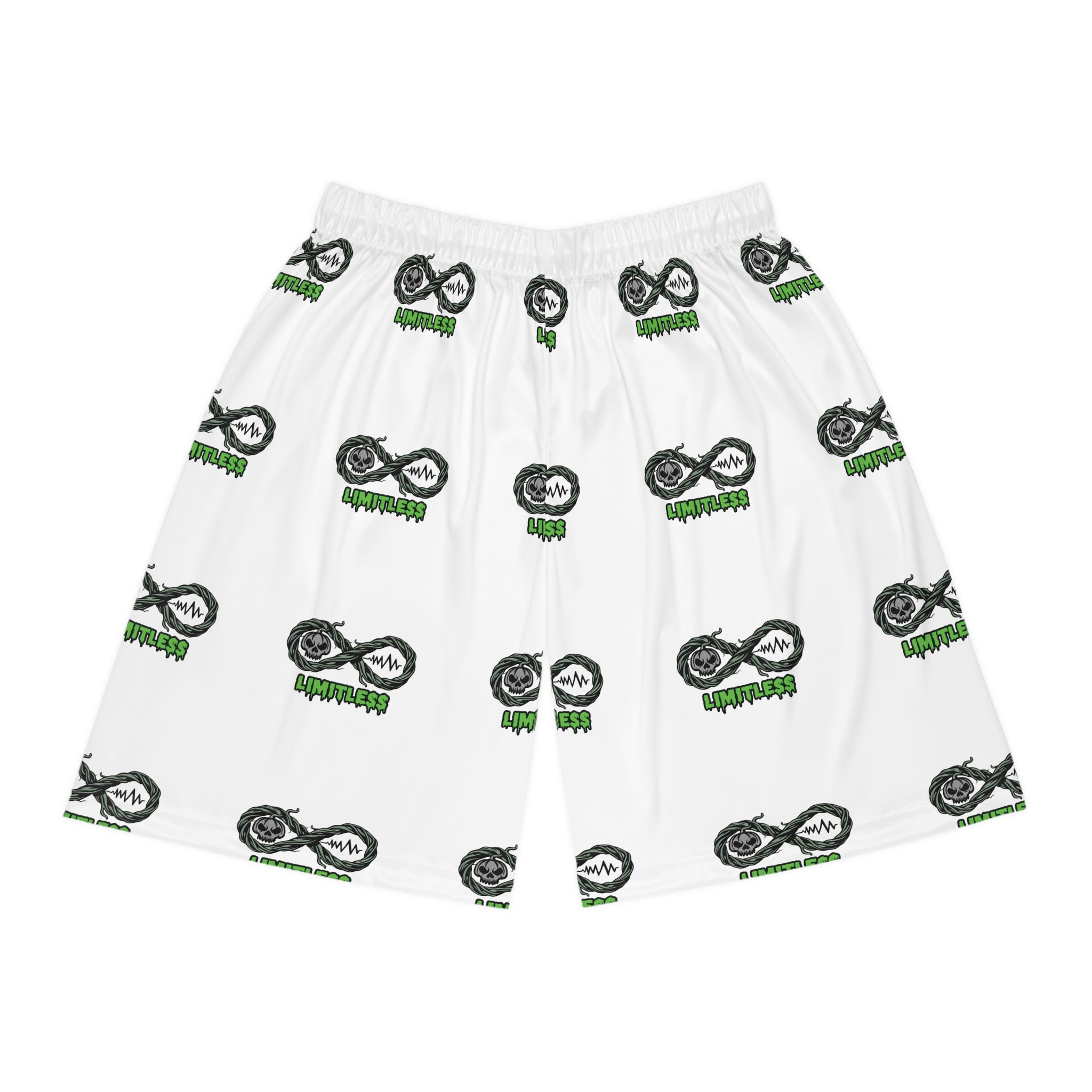 “Limitless” Halloween Basketball Shorts (White)