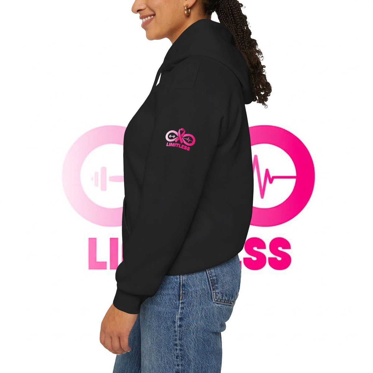 “Limitless” Breast Cancer Awareness Unisex Hooded Sweatshirt