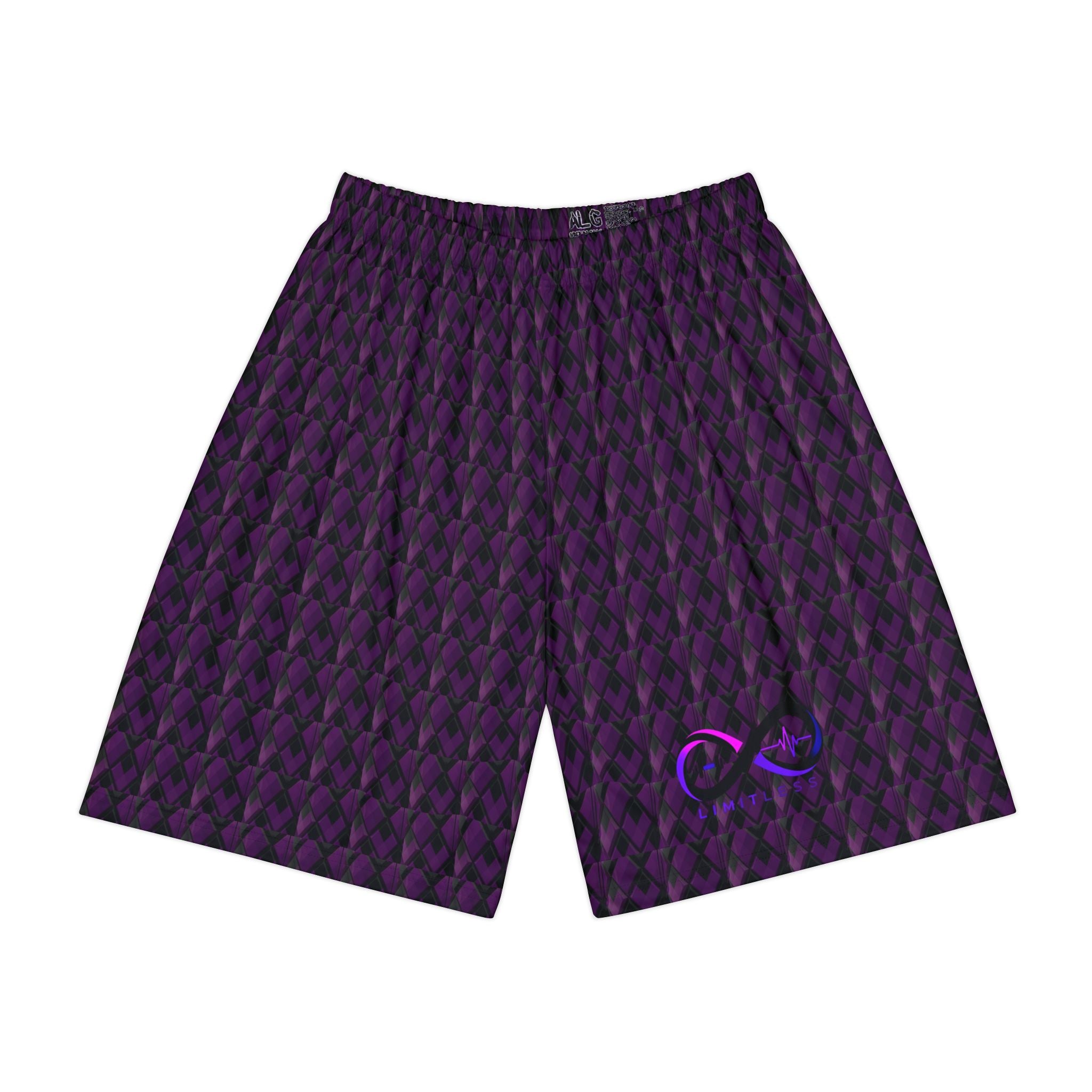 “Limitless “ Diamond Basketball Shorts (Purple)