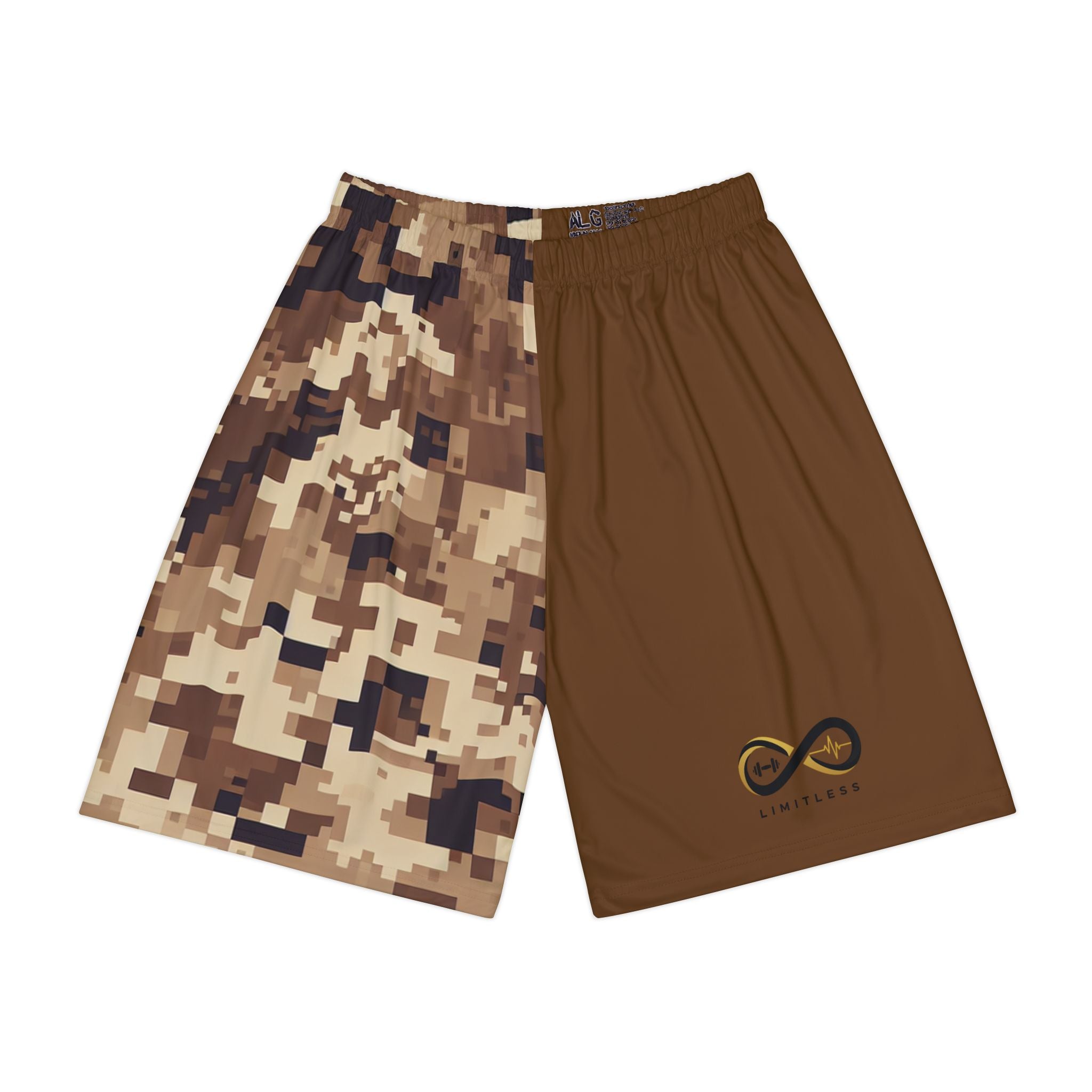 “Limitless” 50/50 Basketball Shorts (Brown)