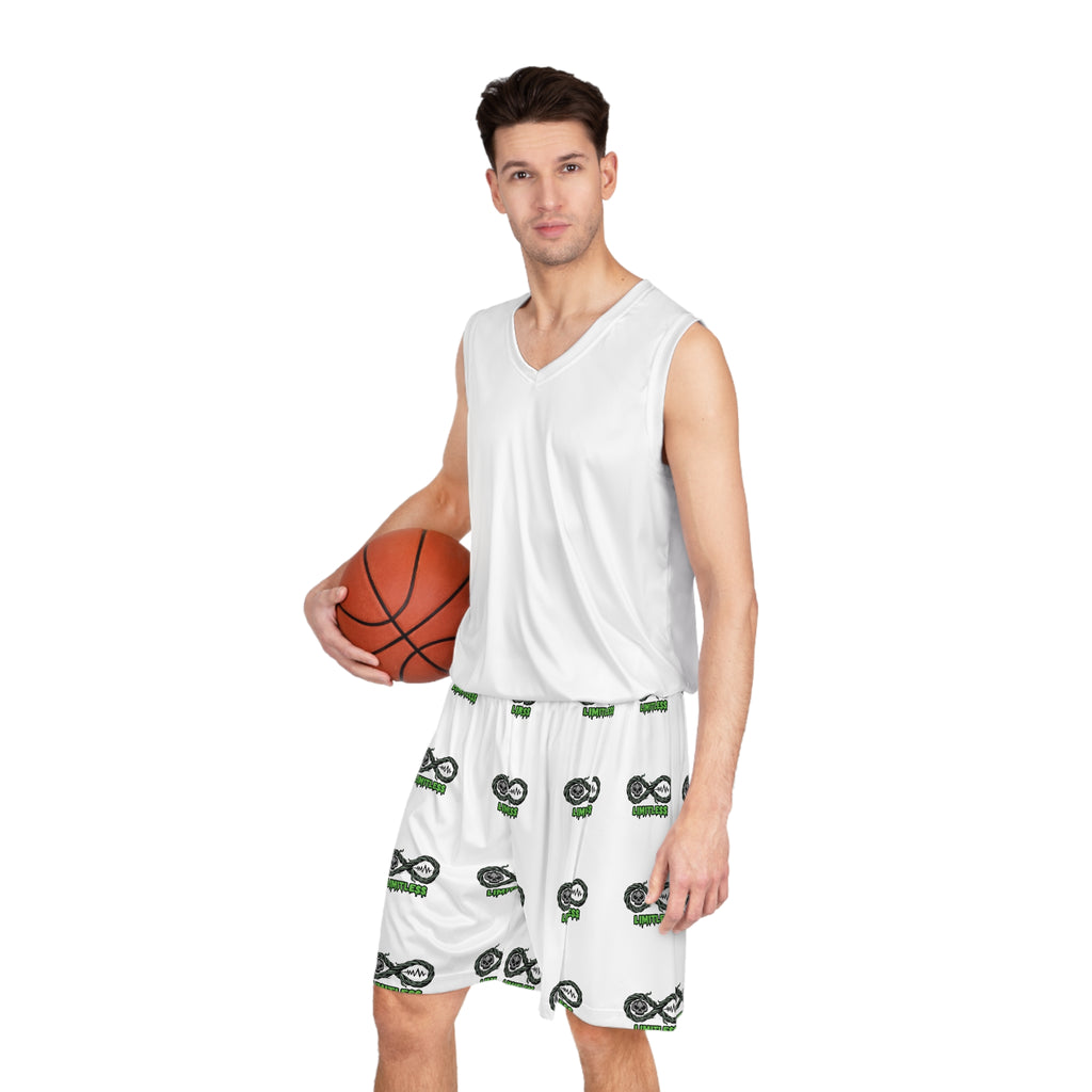 “Limitless” Halloween Basketball Shorts (White)