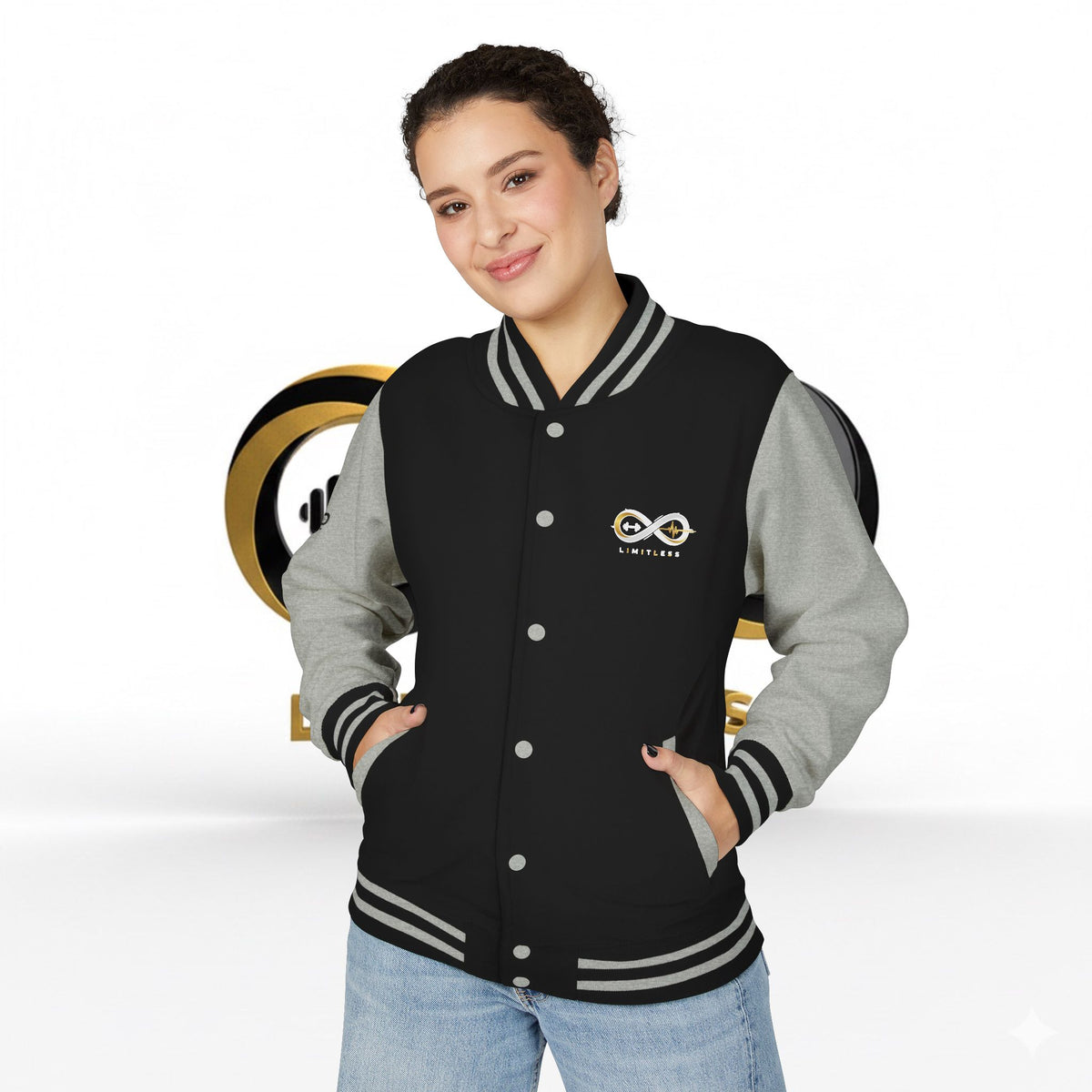 “Limitless” Unisex Heavyweight Letterman Jacket